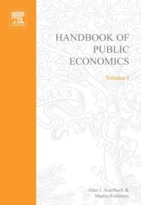 cover of the book Handbook of Public Economics, Volume 1