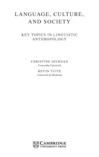 cover of the book Language, Culture, and Society: Key Topics in Linguistic Anthropology