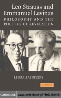 cover of the book Leo Strauss and Emmanuel Levinas