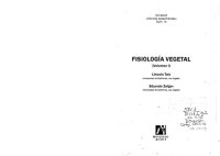 cover of the book Fisiología vegetal. Volumen 1