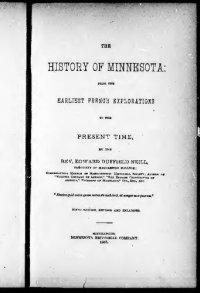 cover of the book History of Minnesota: from the earliest French explorations to the present time