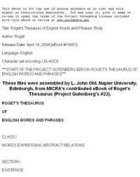 cover of the book Roget's Thesaurus of English Words and Phrases