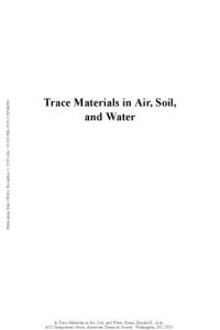 cover of the book Trace Materials in Air, Soil, and Water