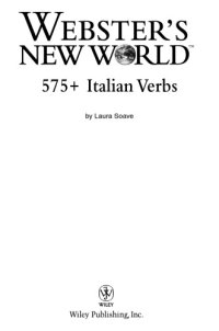 cover of the book Webster's New World 575+ Italian Verbs