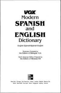 cover of the book Vox Modern Spanish and English Dictionary