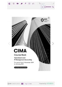 cover of the book CIMA Course Book Operational Level P1 Management Accounting - Full textbook PDF