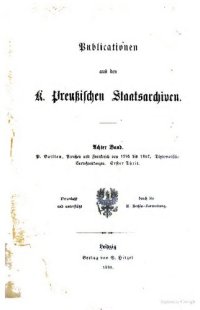 cover of the book Frankreich und Preußen von 1795 bis 1807. Diplomatische Corresponzen (1795-1800)