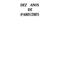 cover of the book Dez Anos de Pareceres