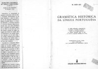 cover of the book Gramática histórica da língua portuguêsa