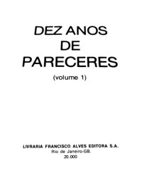 cover of the book Dez Anos de Pareceres