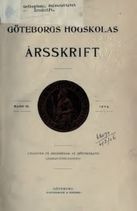 cover of the book GÖTEBORGS HÖGSKOLAS ÅRSSKRIFT