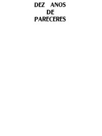 cover of the book Dez Anos de Pareceres