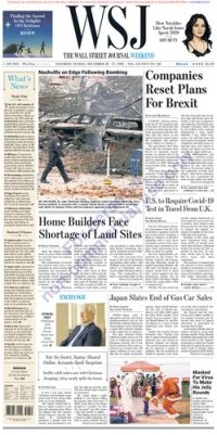 cover of the book Wall Street Journal Saturday December 26, 2020