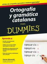 cover of the book Ortografía y gramática catalanas para Dummies