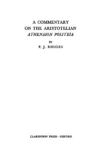 cover of the book A Commentary on the Aristotelian Athenaion Politeia