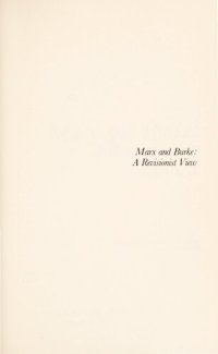 cover of the book Marx and Burke: A Revisionist View