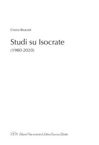 cover of the book Studi su Isocrate (1980-2020)