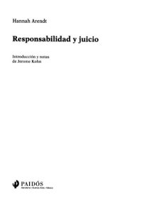 cover of the book Responsabilidad y juicio