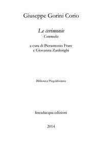 cover of the book Le cerimonie. Commedia