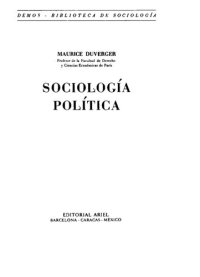 cover of the book Sociología política