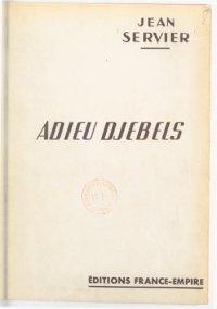 cover of the book Adieu Djebels