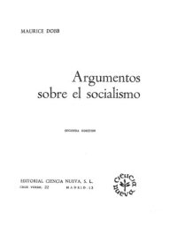 cover of the book Argumentos sobre el socialismo