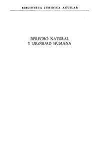 cover of the book Derecho Natural Y Dignidad Humana