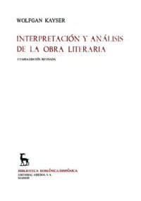 cover of the book Interpretación y analisis de la obra literaría