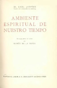 cover of the book Ambiente espiritual de nuestro tiempo