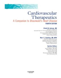 cover of the book Cardiovascular Therapeutics: A Companion to Braunwalds Heart Disease