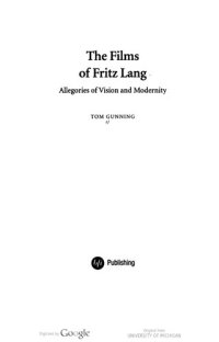 cover of the book The Films of Fritz Lang: Allegories of Vision and Modernity