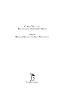 cover of the book Clear Writing: Readings in Expository Prose