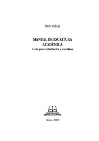 cover of the book Manual de escritura académica: guía para estudiantes y maestros