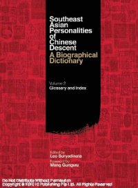 cover of the book Southeast Asian personalities of Chinese descent. volume. II, Glossary and index : a biographical dictionary