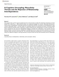 cover of the book A Cognitive Uncoupling: Masculinity Threats and the Rejection of Relationship Interdependence