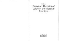 cover of the book Essays on Theories of Value in the Classical Tradition (ch.1 & 2 only)