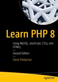 cover of the book Learn PHP 8: Using MySQL, JavaScript, CSS3, and HTML5