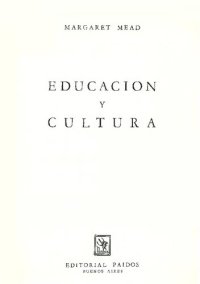 cover of the book Educacion Y Cultura