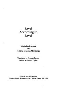 cover of the book Ravel according to Ravel