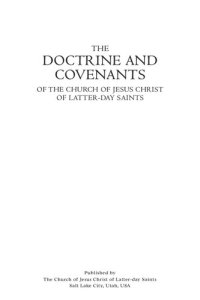 cover of the book The Doctrine and Covenants of the Church of Jesus Christ of Latter-Day Saints