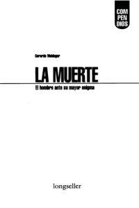 cover of the book La muerte: El hombre freante a su mayor enigma