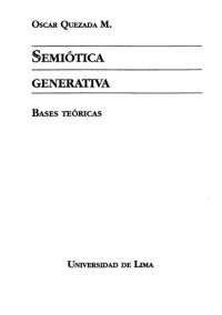 cover of the book Semiotica generativa: bases teóricas