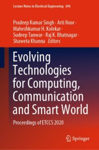 cover of the book Evolving Technologies for Computing, Communication and Smart World: Proceedings of ETCCS 2020