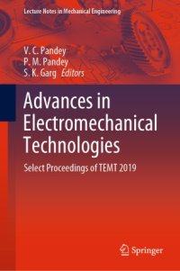 cover of the book Advances in Electromechanical Technologies: Select Proceedings of TEMT 2019