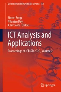 cover of the book ICT Analysis and Applications: Proceedings of ICT4SD 2020, Volume 2