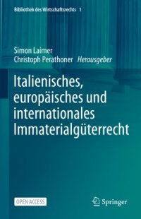 cover of the book Italienisches, europäisches und internationales Immaterialgüterrecht