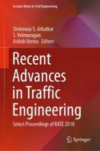 cover of the book Recent Advances in Traffic Engineering: Select Proceedings of RATE 2018