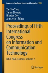 cover of the book Proceedings of Fifth International Congress on Information and Communication Technology: ICICT 2020, London, Volume 2