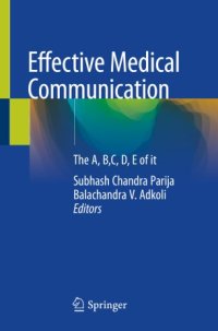 cover of the book Effective Medical Communication : The A, B,C, D, E of it