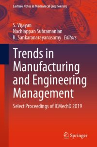 cover of the book Trends in Manufacturing and Engineering Management: Select Proceedings of ICMechD 2019